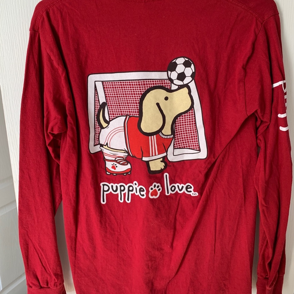 Puppie Love red long sleeve